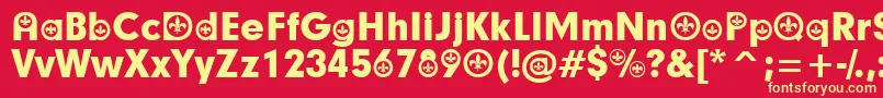 FrenchParticipants Font – Yellow Fonts on Red Background
