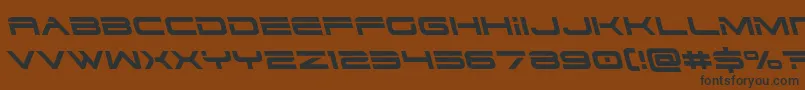 Шрифт Dodger3left – чёрные шрифты на коричневом фоне