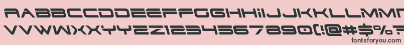Dodger3left Font – Black Fonts on Pink Background