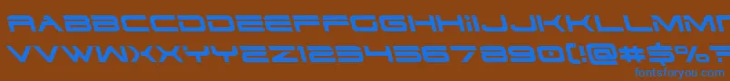 フォントDodger3left – 茶色の背景に青い文字