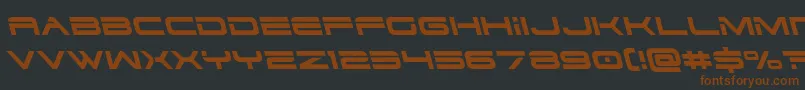 Шрифт Dodger3left – коричневые шрифты на чёрном фоне