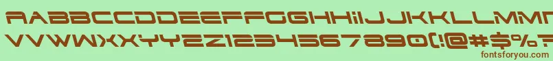 Dodger3left Font – Brown Fonts on Green Background