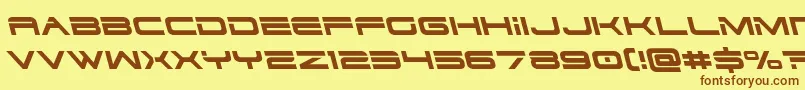 Dodger3left Font – Brown Fonts on Yellow Background