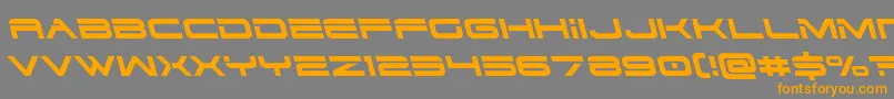 Dodger3left Font – Orange Fonts on Gray Background