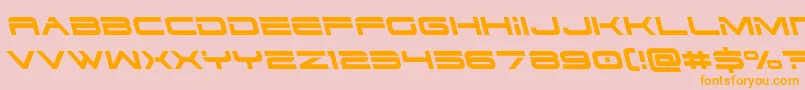 Dodger3left Font – Orange Fonts on Pink Background