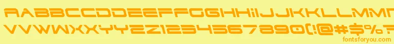 fuente Dodger3left – Fuentes Naranjas Sobre Fondo Amarillo