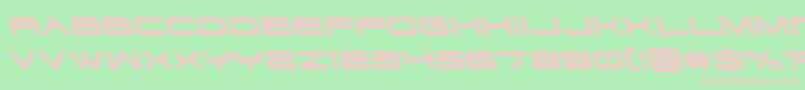 Dodger3left Font – Pink Fonts on Green Background