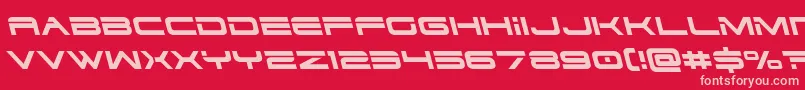 Шрифт Dodger3left – розовые шрифты на красном фоне