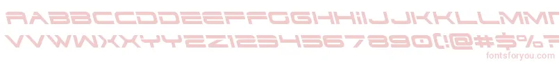 Dodger3left-fontti – vaaleanpunaiset fontit valkoisella taustalla