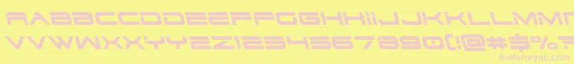 Dodger3left Font – Pink Fonts on Yellow Background