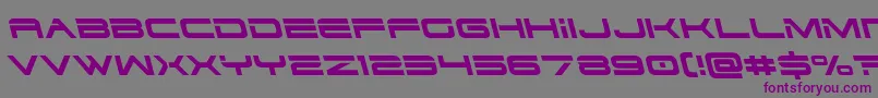 Dodger3left Font – Purple Fonts on Gray Background