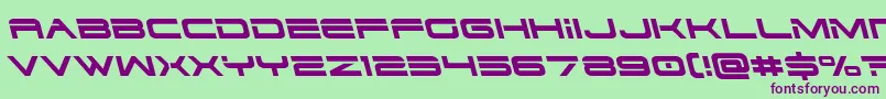 Dodger3left Font – Purple Fonts on Green Background