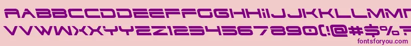 Dodger3left-Schriftart – Violette Schriften auf rosa Hintergrund