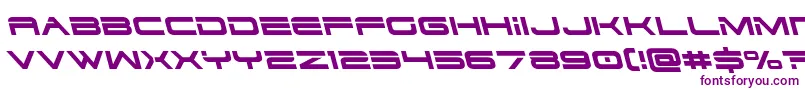 Dodger3left-Schriftart – Violette Schriften auf weißem Hintergrund