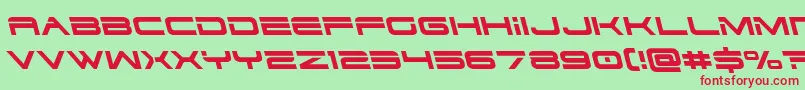 Dodger3left Font – Red Fonts on Green Background