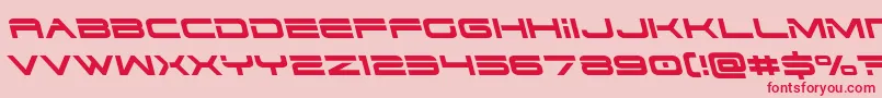 Fonte Dodger3left – fontes vermelhas em um fundo rosa