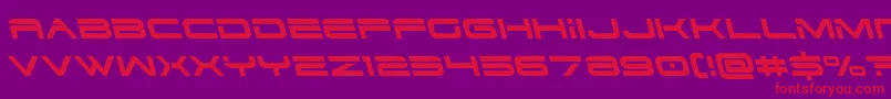 Dodger3left Font – Red Fonts on Purple Background