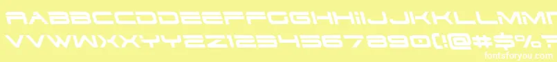 Dodger3left Font – White Fonts on Yellow Background