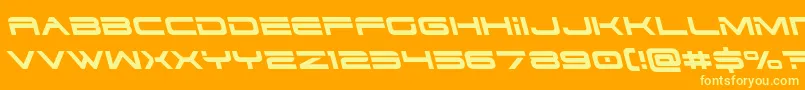 Dodger3left Font – Yellow Fonts on Orange Background