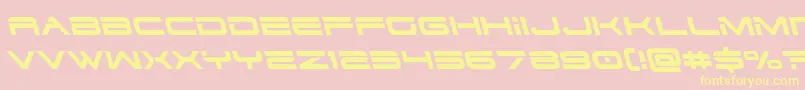 Dodger3left Font – Yellow Fonts on Pink Background