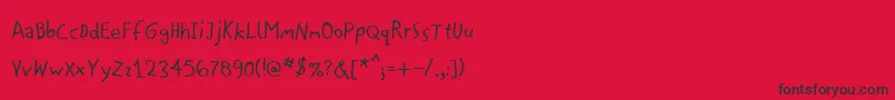 Mousecutフォントについての詳細 フォントMousecut – 赤い背景に黒い文字