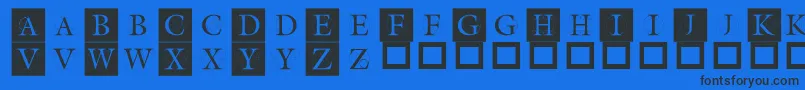 Theroots Font – Black Fonts on Blue Background