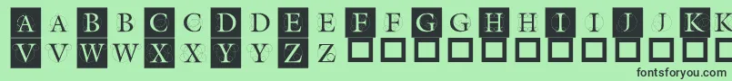 Theroots Font – Black Fonts on Green Background