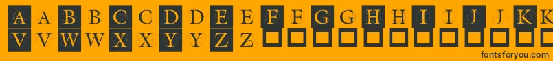 Theroots Font – Black Fonts on Orange Background