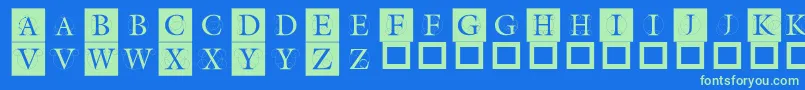 Theroots Font – Green Fonts on Blue Background