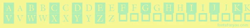 Theroots Font – Green Fonts on Yellow Background