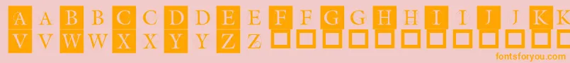 fuente Theroots – Fuentes Naranjas Sobre Fondo Rosa