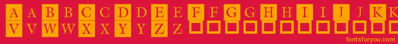 Theroots Font – Orange Fonts on Red Background