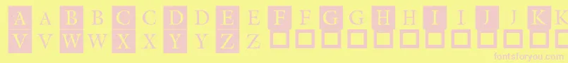 Theroots Font – Pink Fonts on Yellow Background