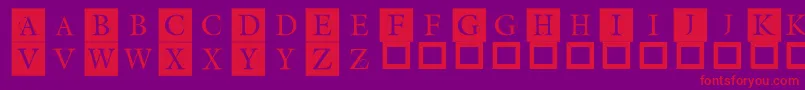 fuente Theroots – Fuentes Rojas Sobre Fondo Morado