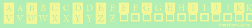 Theroots Font – Yellow Fonts on Green Background