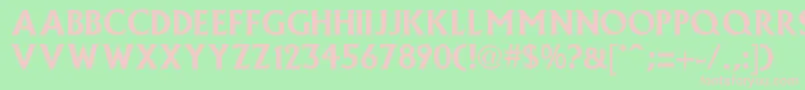 MacedoniaBold Font – Pink Fonts on Green Background