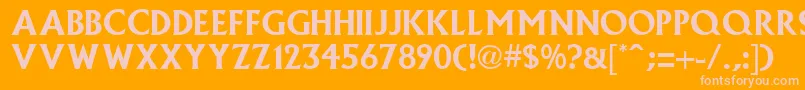 MacedoniaBold Font – Pink Fonts on Orange Background