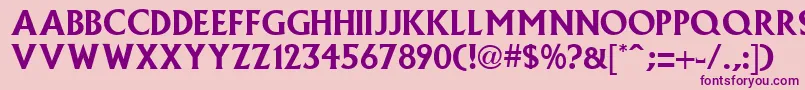 MacedoniaBold Font – Purple Fonts on Pink Background