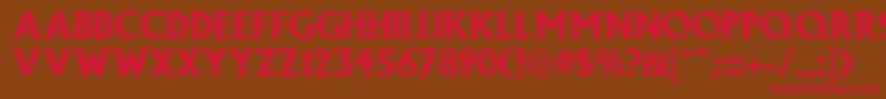 MacedoniaBold Font – Red Fonts on Brown Background