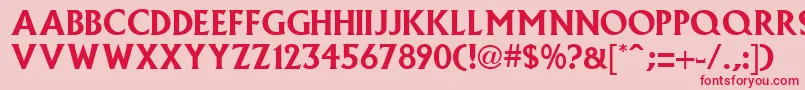 MacedoniaBold Font – Red Fonts on Pink Background