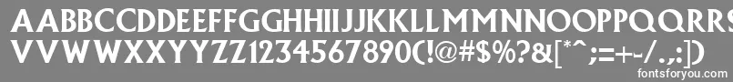 フォントMacedoniaBold – 灰色の背景に白い文字