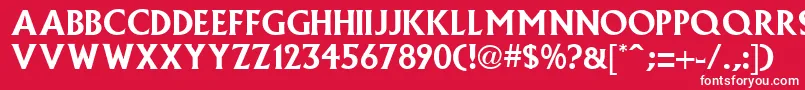 MacedoniaBold Font – White Fonts on Red Background