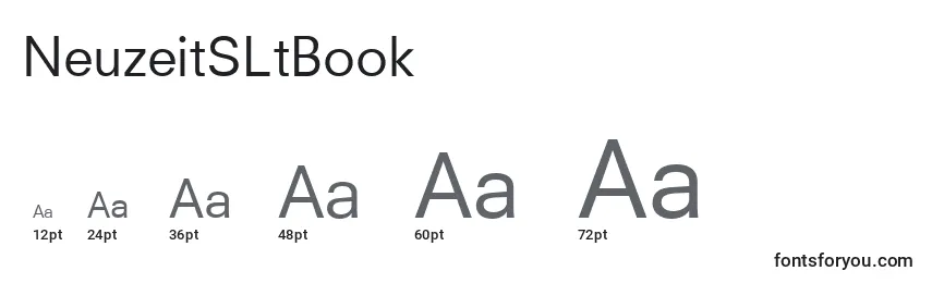 Размеры шрифта NeuzeitSLtBook