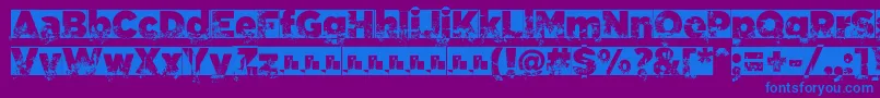 フォントC.A.GarrutasFont – 紫色の背景に青い文字