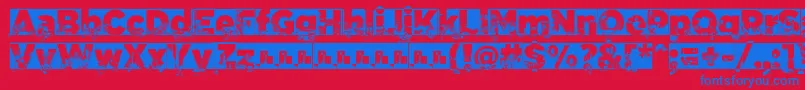 C.A.GarrutasFont Font – Blue Fonts on Red Background