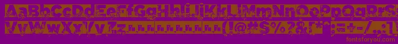 C.A.GarrutasFont Font – Brown Fonts on Purple Background