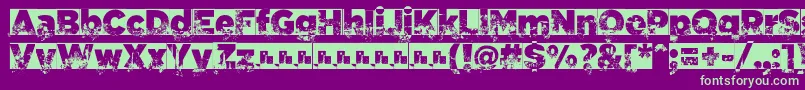 C.A.GarrutasFont Font – Green Fonts on Purple Background