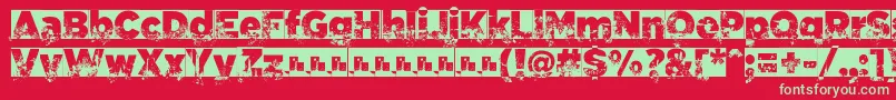 C.A.GarrutasFont Font – Green Fonts on Red Background