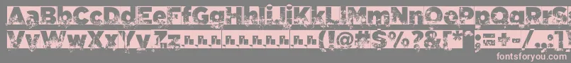 フォントC.A.GarrutasFont – 灰色の背景にピンクのフォント