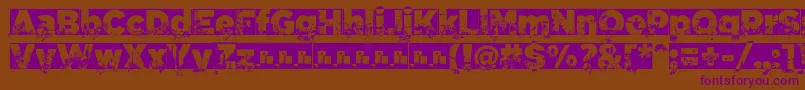 フォントC.A.GarrutasFont – 紫色のフォント、茶色の背景